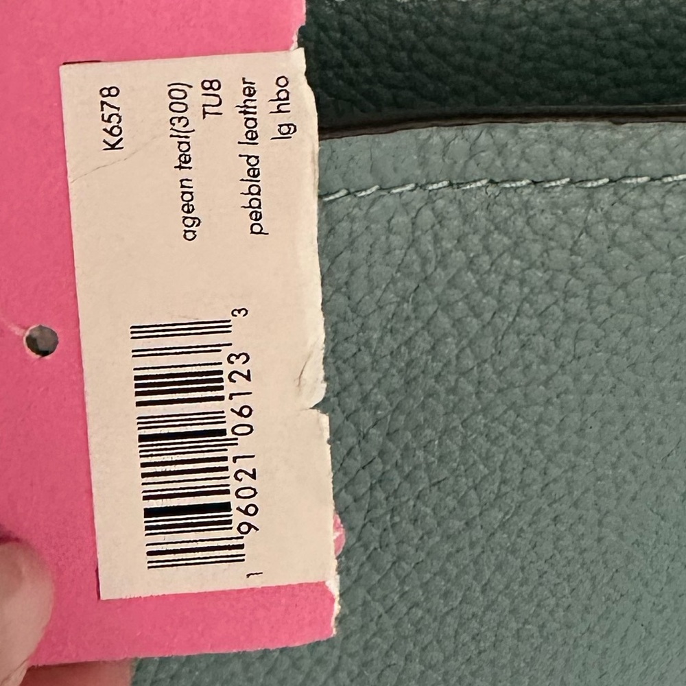 New Kate Spade Hudson Aegean Teal Pebbled Leather Hobo Bag with Crossbody Strap - Picture 8 of 13